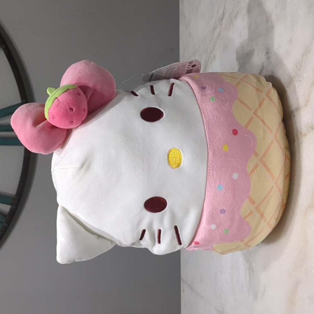 Squishmallows Hello Kitty Strawberry Ice Cream Plush Hello Kitty And Friends 12"